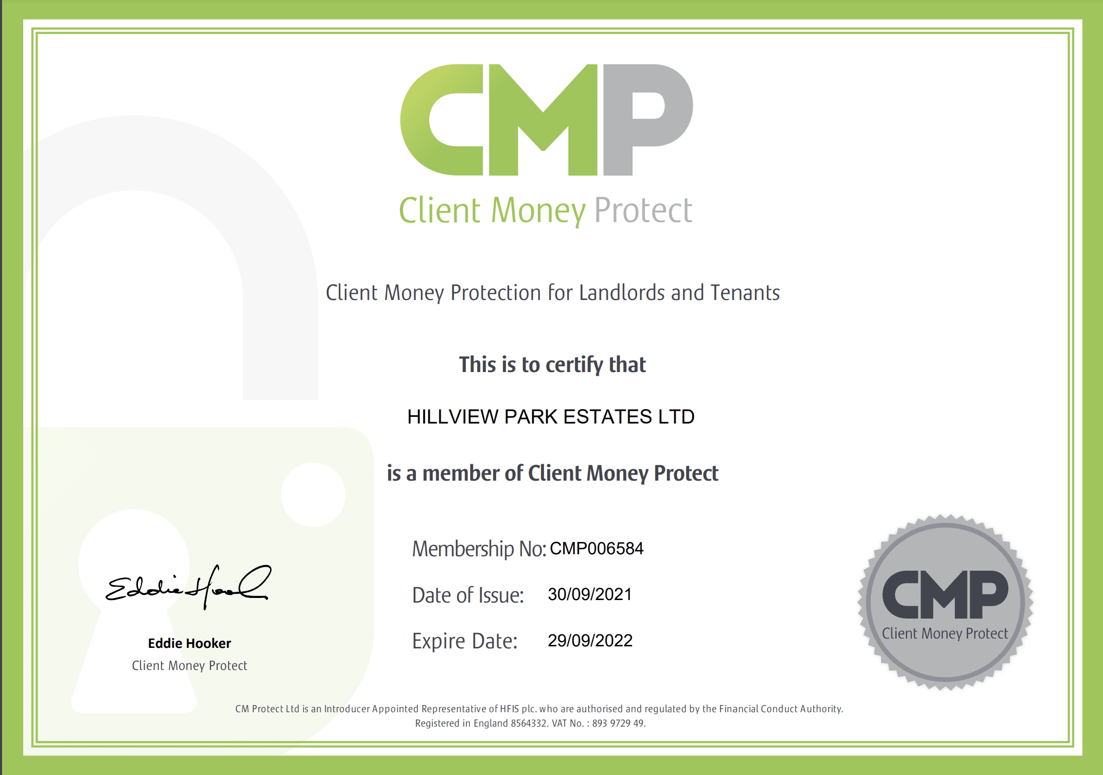CMP Certificate